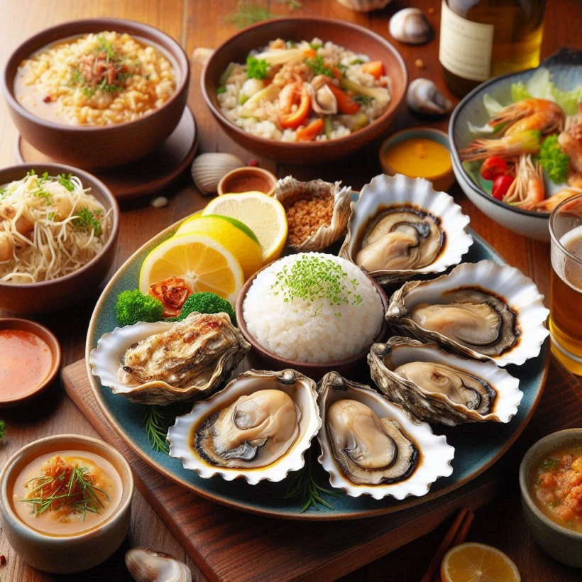 겨울 제철 해산물로 차린 맛있는 상차림