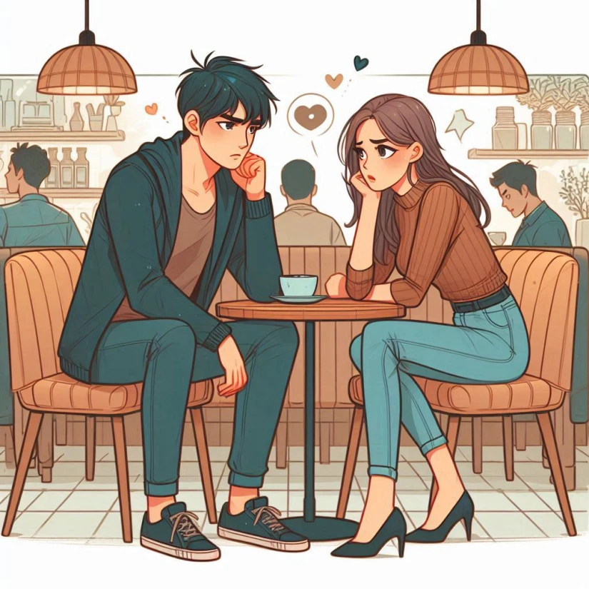 남자친구 화났을때 경청하는 여자친구의 모습