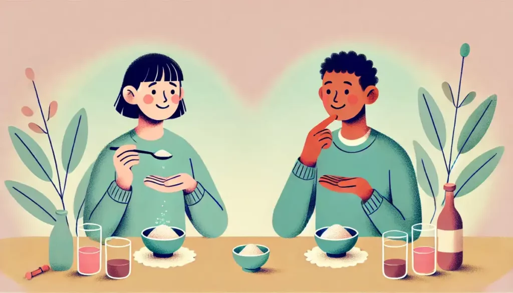 대체당 맛 차이를 비교하는 사람들