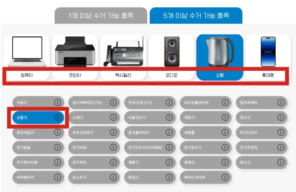 폐가전제품 무상방문수거 서비스 순환 거버넌스 화면