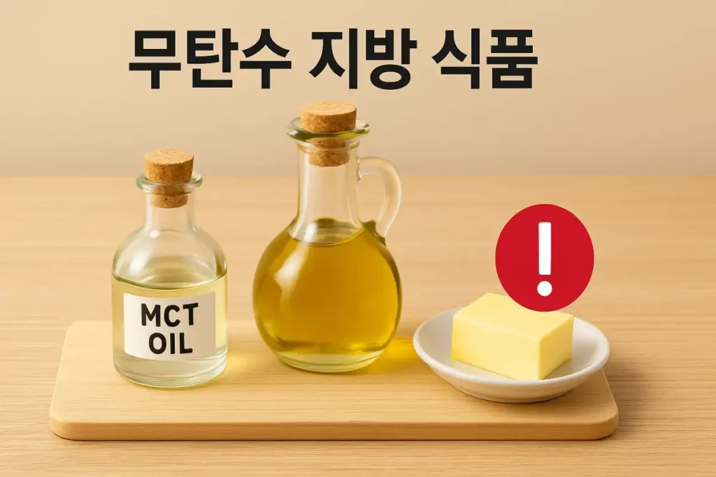 탄수화물 없는 무탄수 지방 식품들