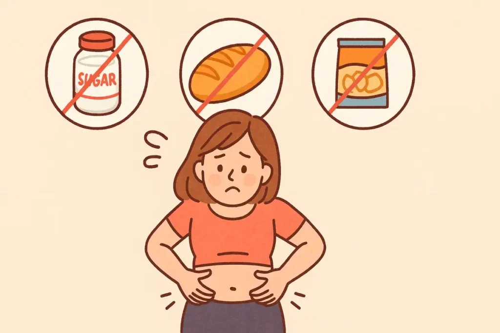 뱃살 빼는 음식 식단 방법 예시
