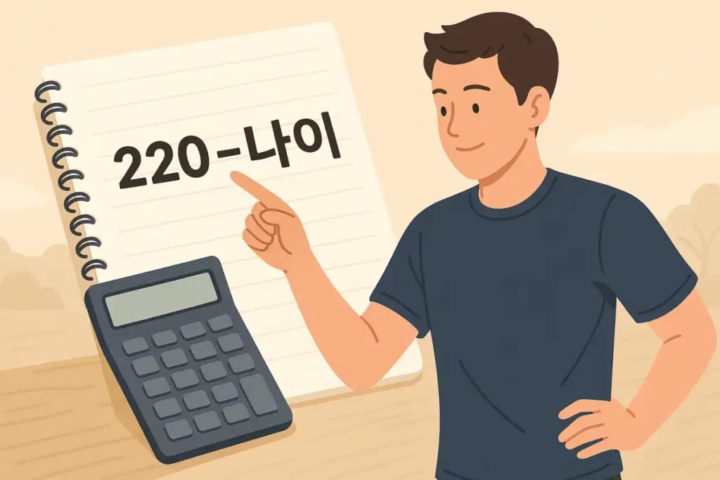 심박수 다이어트 나이별 계산 방법 220-나이 공식