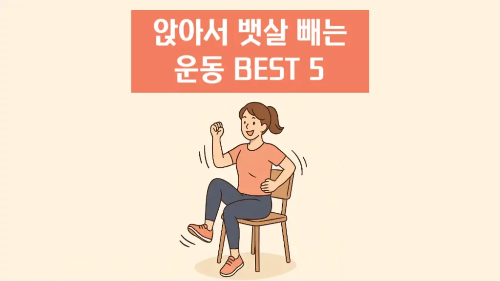 앉아서 뱃살 빼는 운동 방법