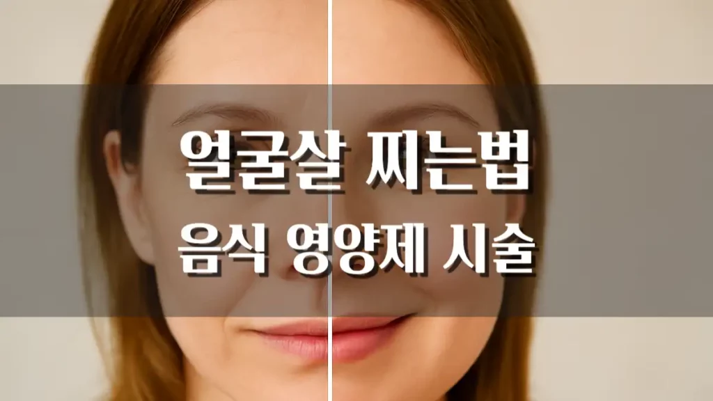 얼굴살 찌는법 음식 영양제 시술 방법