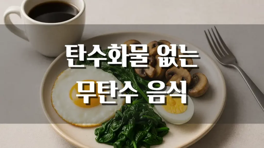 탄수화물 없는 음식 종류 무탄수 식단 메뉴