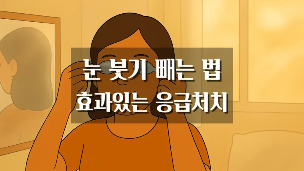 눈 붓기 빼는법 응급처치 방법