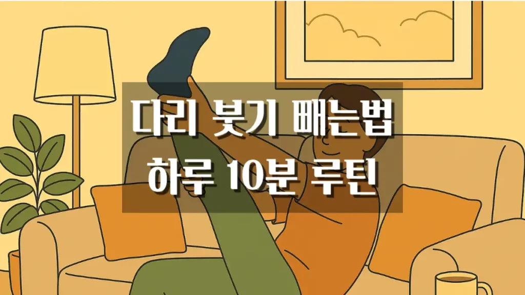 다리 붓기 빼는법 습관 스트레칭 마사지
