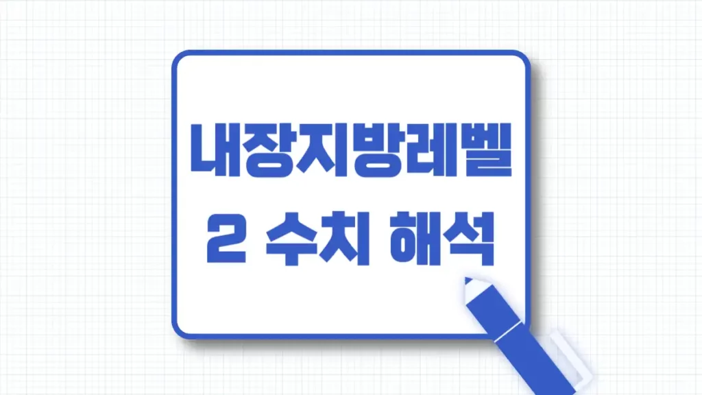 내장지방레벨 2 건강 기준 수치