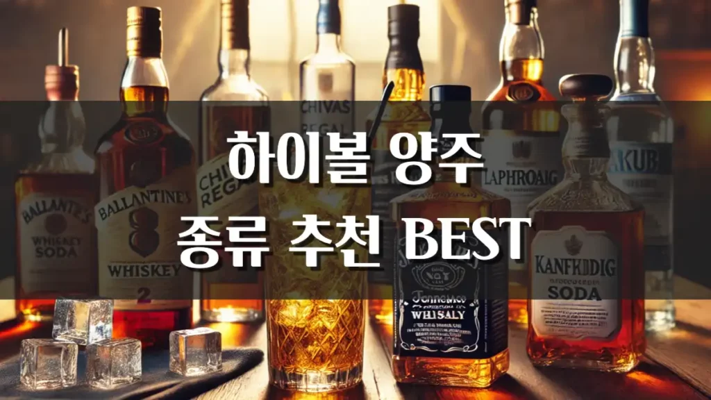 하이볼 양주 종류 이름 추천 선택